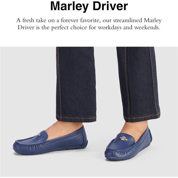 NWT Coach Women's Marley Driver Flats, True Navy, Size 6 - Picture 6 of 6